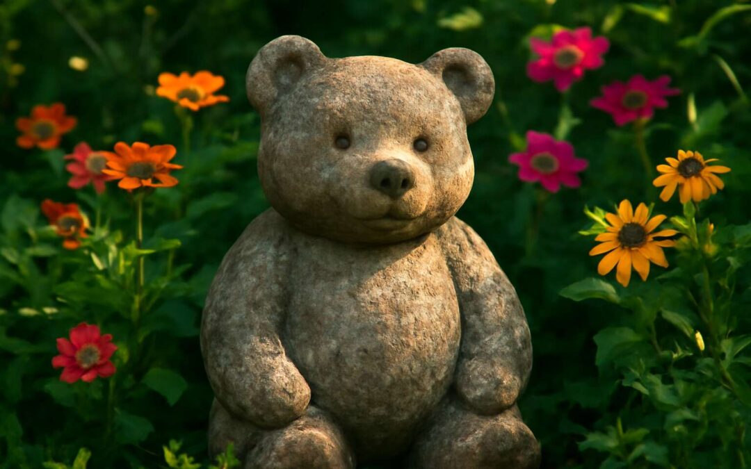 garden ornament bear: A whimsical focal point for your yard.