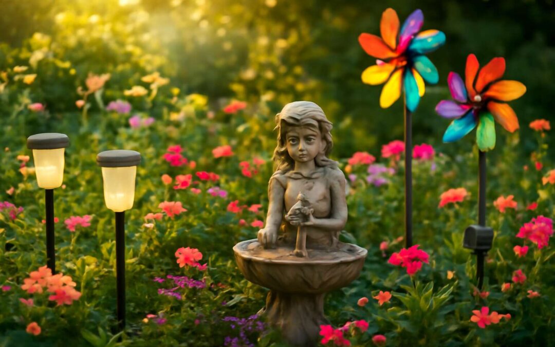 Enchant Your Yard with garden ornaments solar for a magical, eco-friendly glow