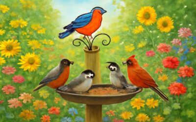 Delightful garden ornament for feathered friends 8 adds charm to any bird-loving yard.