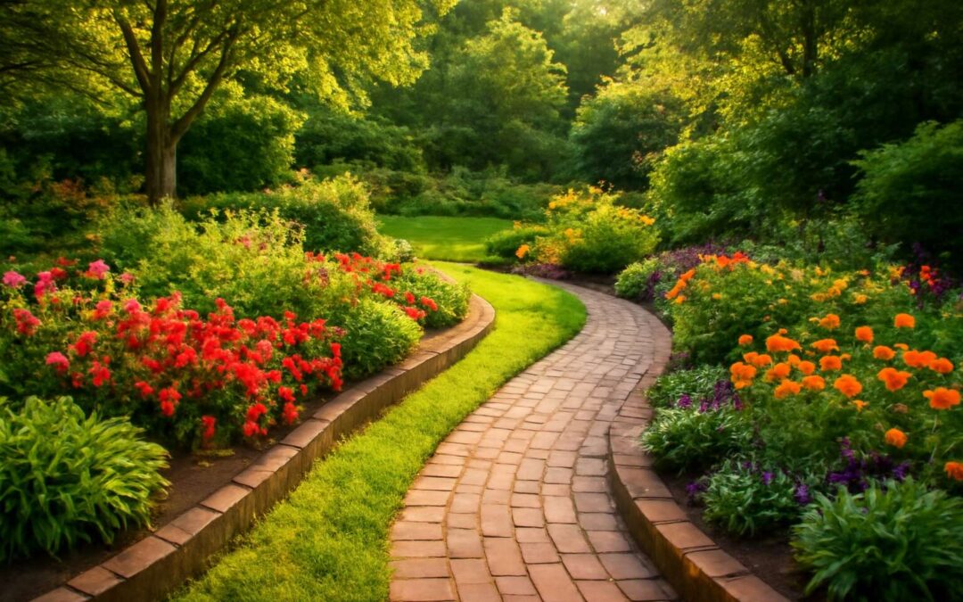 Elevate curb appeal with garden design with bricks: timeless paths and borders