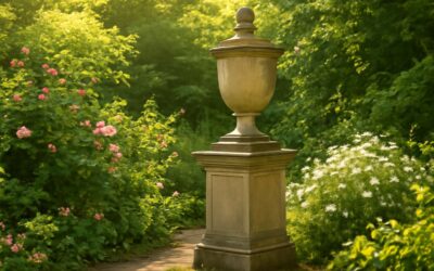 Timeless garden ornaments to put ashes in for a serene memorial.